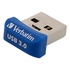 Papírenské zboží - Verbatim USB flash meghajtó, USB 3.0 (3.2 Gen 1), 16 GB, nano, Store N Stay, kék, 98709, USB