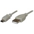 Papírenské zboží - USB kábel (2.0), USB A M- USB mini M (5 tűs), 2m, fekete, logó, buborékfólia