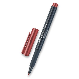 Papírenské zboží - Popisovač Faber-Castell Metallics červená