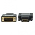Papírenské zboží - Videócsökkentés, DVI (24+1) M-HDMI F, 0, fekete, embléma