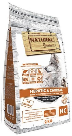 Papírenské zboží - Natural Greatness HEPATIC-CARDIAC veterinární dieta pro psy 2 kg