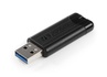 Papírenské zboží - 128GB USB flash meghajtó "PinStripe", USB 3.0, VERBATIM, fekete