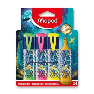 Papírenské zboží - Zvýrazňovač Maped Dragon - 4 barvy