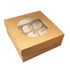 Papírenské zboží - ECO papírdoboz muffinokhoz 250x250x100 mm barna ablakos [25 db]