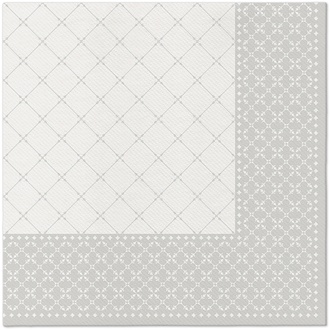 Papírenské zboží - Ubrousky PAW AIRLAID 40x40 cm Subtle Grid (silver) [50 ks]