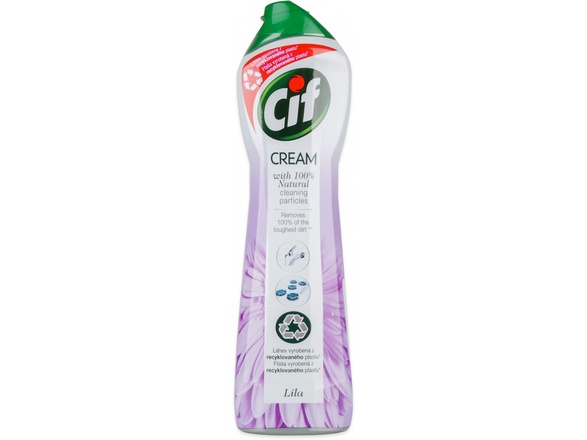 Papírenské zboží - Cif Cream Lila Flower abrazivní čistící tekutý písek 500 ml
