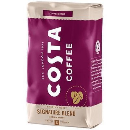 Papírenské zboží - Káva "Signature Blend", středně pražená, zrnková, 1000 g, COSTA