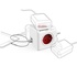 Papírenské zboží - Osztott aljzat 240V, CEE7 (dugó)-POWERCUBE, 0,1m, EREDETI, piros, POWERCUBE, 5
