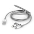 Papírenské zboží - USB kábel (2.0), USB A M- USB micro M, 1m, 2 ezüst, Verbatim, doboz, 48869, állítható