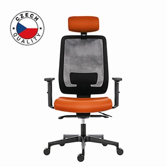 Papírenské zboží - Powerton Kancelářské ergonomické křeslo Lucie, Oranžové