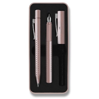 Papírenské zboží - Sada Faber-Castell Grip Edition 2011 plnicí pero a kuličkové pero, růžová
