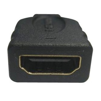 Papírenské zboží - Audio/video Redukce, HDMI (micro) M-HDMI F, 0, černá, Logo, zlacené konektory