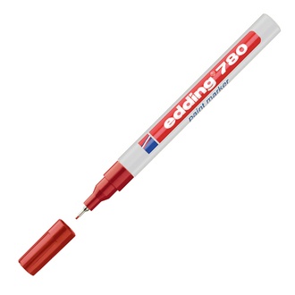 Papírenské zboží - Lakový popisovač "780", červená, 0,8mm, EDDING