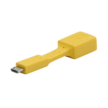 Papírenské zboží - Redukce USB (2.0) micro, USB micro M- USB A F, 0m, žlutá