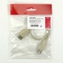 Papírenské zboží - USB kábel (2.0), USB A M- USB A F, 0,3 m, fekete/fehér, logó