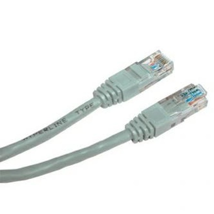 Papírenské zboží - UTP patchcord, Cat.5e, RJ45 M-2m, nestíněný, šedý, Logo, blistr