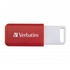 Papírenské zboží - Verbatim USB flash meghajtó, 2.0, 16 GB, DataBar, piros, 49453, adatarchiváláshoz