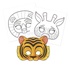 Papírenské zboží - Avenue Mandarine Graffy Pop Mask Animals színező oldalak