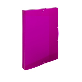 Papírenské zboží - Krabice PP s gumou A4 ELECTRA růžová