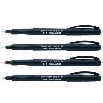 Papírenské zboží - OHP permanentní popisovač 0,6 mm Centropen 2636 F