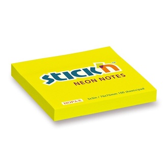 Papírenské zboží - Samolepicí bloček Hopax Stick’n Notes žlutý