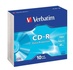 Papírenské zboží - CD-R 700MB, 80 perc, 52x, DL Extra Protection, Verbatim, vékony doboz, 10 db/cs.