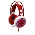 Papírenské zboží - Redragon SAPPHIRE játékos fejhallgató mikrofonnal, hangerőszabályzóval, fehér-piros, 2x3