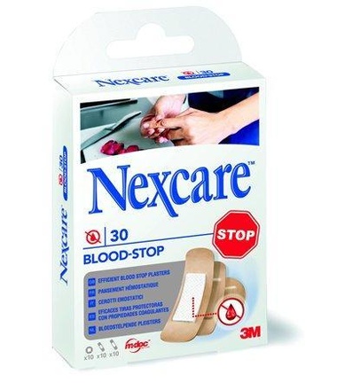 Papírenské zboží - Náplast na zastavení krvácení, 3M "Nexcare Blood Stop", 30ks/balení