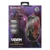 Papírenské zboží - Defender Mouse Venom GM-640L, 3200DPI, optikai, 8tl., 1 kerék, vezetékes USB, fekete, játék,
