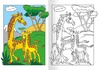Papírenské zboží - Kifestőkönyv - A4 - matricákkal - Állatok Afrikából