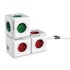 Papírenské zboží - Osztott aljzat 240V, CEE7 (dugó)-POWERCUBE, 0,1m, EREDETI, piros, POWERCUBE, 5