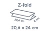 Papírenské zboží - Papír kéztörlő Z-hajtogatott 2-rétegű fehér 20,6 x 24 cm [3750 db]