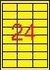 Papírenské zboží - Címke, 70 x 37mm, sárga, 480 db/csomag, APLI