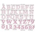 Papírenské zboží - Bélyegek Aladine Stampo Textil Alphabet Marina, 38 db