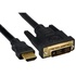 Papírenské zboží - DVI kábel (18+1) M- HDMI M, 10m, aranyozott csatlakozók, fekete