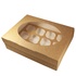 Papírenské zboží - ECO papírdoboz muffinokhoz 330x250x100 mm barna ablakkal [25 db]