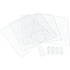 Papírenské zboží - Táguló huzal alkatrészek 35 x 35 cm beltéri szekrényhez #62460, 4 db, fehér