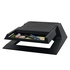 Papírenské zboží - Monitor alatti talapzat, irodaszer fiókkal, fekete, műanyag, 23 kg terhelhetőség, L
