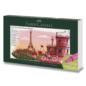Papírenské zboží - Popisovače Faber-Castell Pitt Artist Pen Paris - 12 ks
