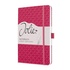 Papírenské zboží - Exkluzív jegyzetfüzet "Jolie", rózsaszín, vonalas, 135x203 mm, 174 lap, SIGEL
