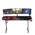 Papírenské zboží - ULTRADESK Játékasztal FRAG XXL RED, 160 x 75 cm, 75 cm, ital- és fejhallgató tartó, B állvány