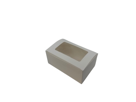 Papírenské zboží - Krabička gastro IDEAL s křížovým dnem 16 x 10 x 6,5 cm s okénkem [50 ks]