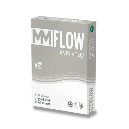Papírenské zboží - Xerografický papír MM Flow Everyday A4, 80 g, 5 x 500 listů