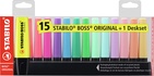 Papírenské zboží - Kiemelő STABILO BOSS ORIGINAL - 15 db íróasztal - 9 neon és 6 pasztell szín