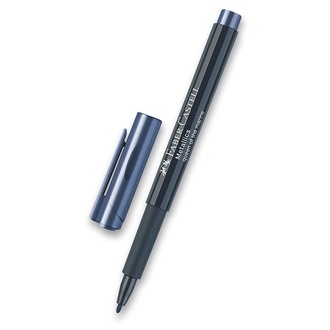 Papírenské zboží - Popisovač Faber-Castell Metallics tmavě modrá