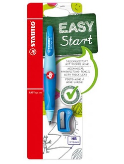 Papírenské zboží - Ergonomická mechanická tužka pro praváky - STABILO EASYergo 3.15 modrá/modrá HB+ořezávátko