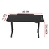 Papírenské zboží - ULTRADESK játékasztal LEVEL RED, 140x70cm, 72-124cm, elektromosan állítható magasságú, XXL-el