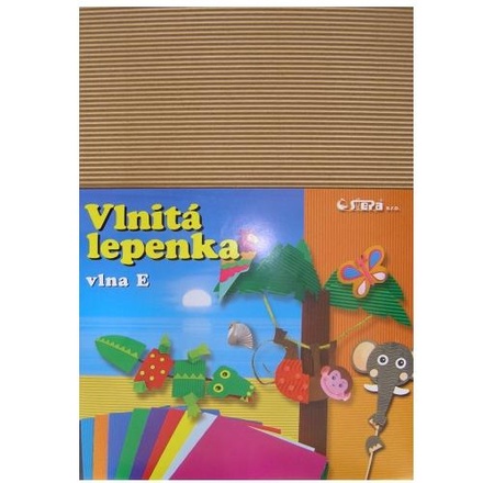 Papírenské zboží - Lepenka E-Welle 260g 34,5 x 24,5cm rovná-natur 10 listů