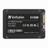 Papírenské zboží - Belső SSD Verbatim SATA III, 512 GB, Vi550, 49352 fekete, 535 MB/s, 560 MB/s