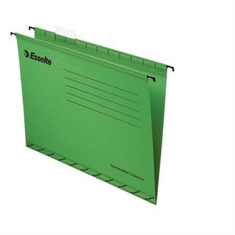 Papírenské zboží - Zesílené závěsné desky "Classic", zelená, A4, recyklovaný karton, ESSELTE [25 ks]